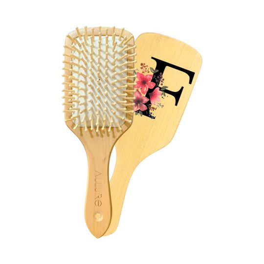 Allure Personalised Paddle Hair Brush Letter F