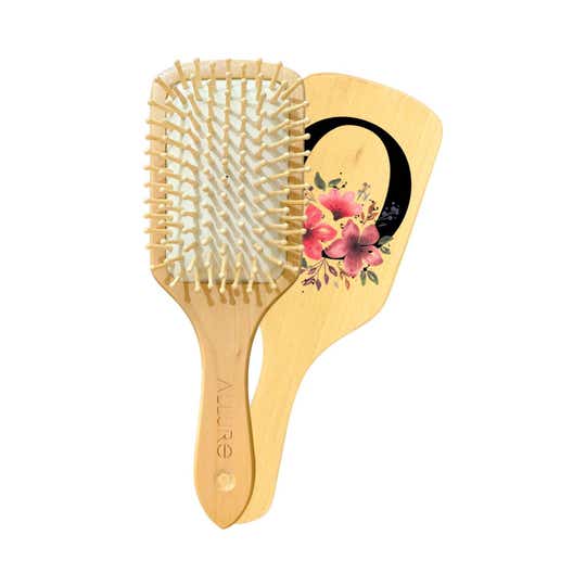 Allure Personalised Paddle Hair Brush Letter O