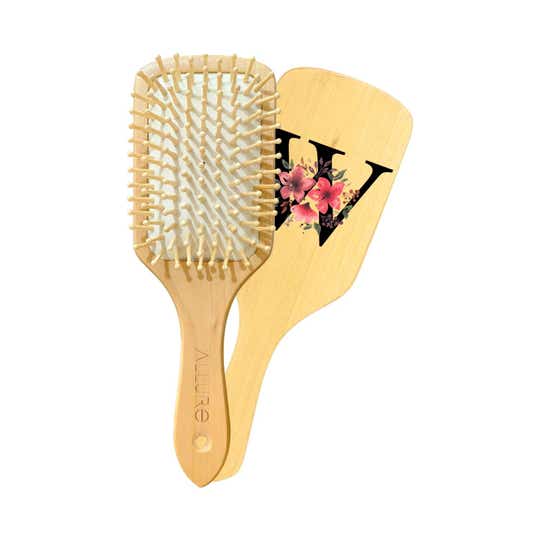 Allure Personalised Paddle Hair Brush Letter W