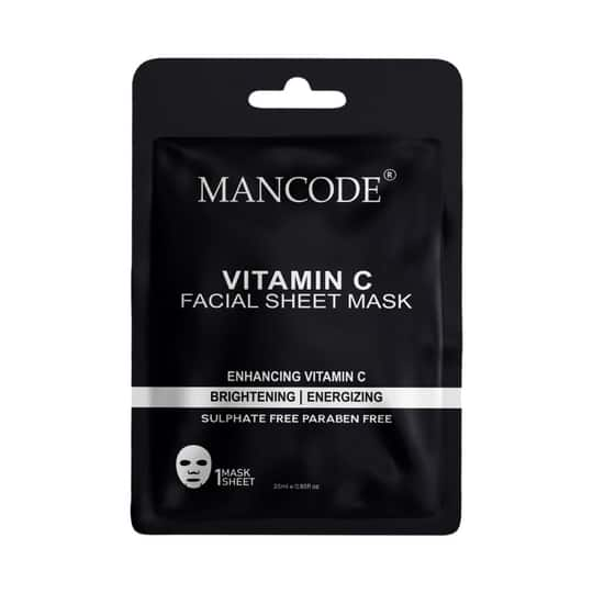 Mancode Vitamin C Facial Sheet Mask For All Skin Types (25 ml)