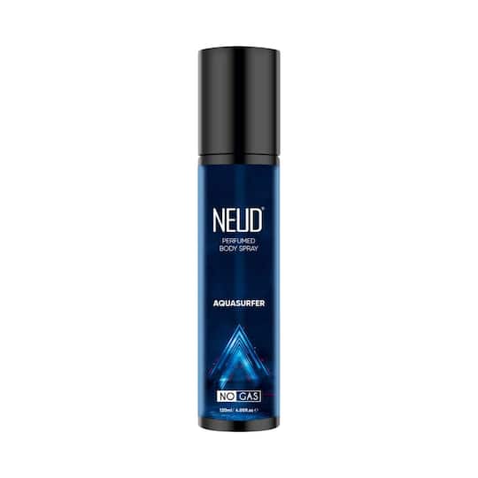 NEUD Aquasurfer Perfumed Body Spray for Men, No Gas Deodorant with Long-Lasting Fragrance (120 ml)