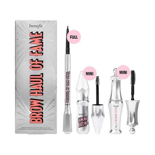 Benefit Cosmetics Brow Haul of Fame Full-size Brow Pencil & Brow Gel and Brow Setter Minis (3 pcs)