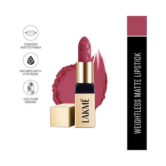 Lakme Rouge Bloom Powder Matte Bullet - Pink Poppy (4 g)