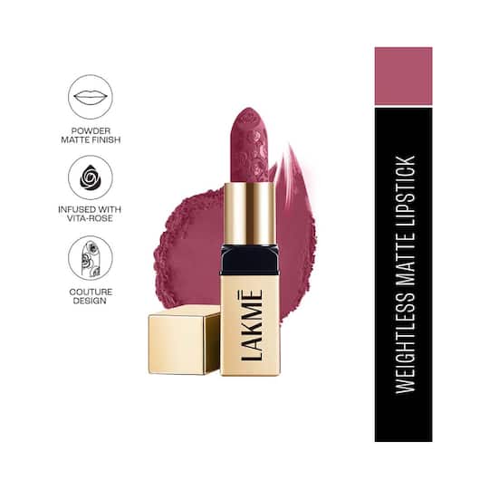 Lakme Rouge Bloom Powder Matte Bullet - Pink Tulip (4 g)