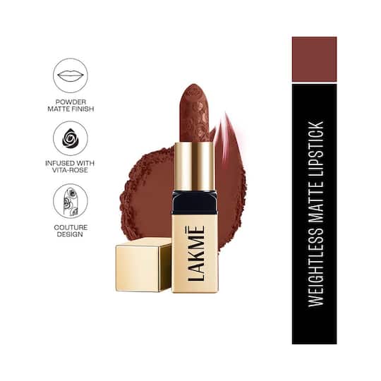 Lakme Rouge Bloom Powder Matte Bullet - CocoaCarnation (4 g)