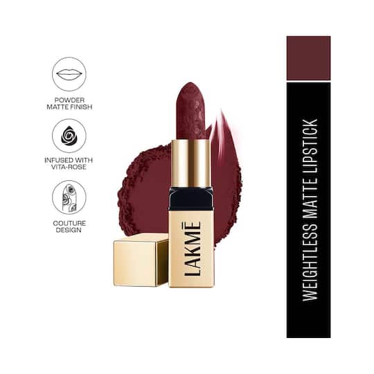 Lakme Rouge Bloom Powder Matte Bullet - Plum Garden (4 g)