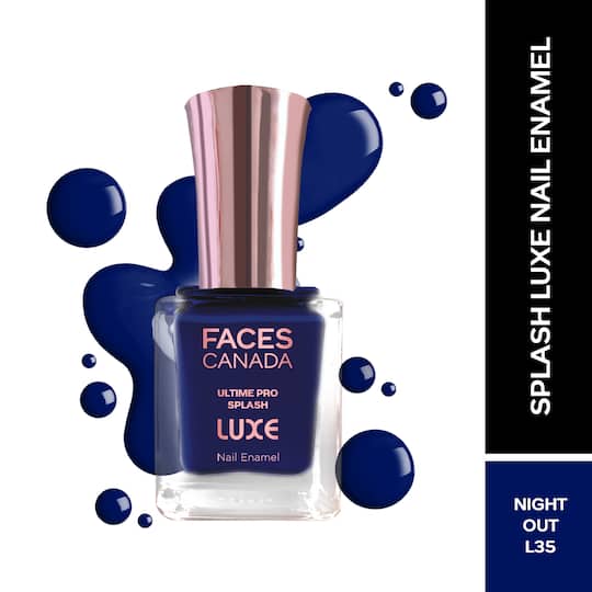Faces Canada Ultime Pro Splash Luxe Nail Enamel Glossy Finish Quick Drying - Night Out L35 (12 ml)