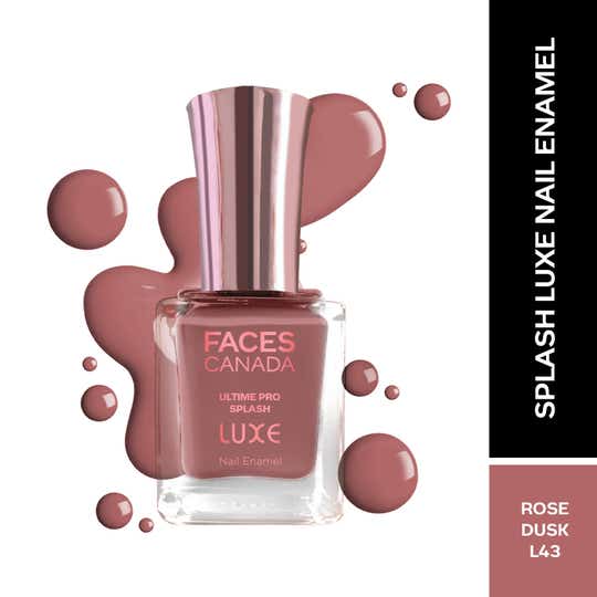 Faces Canada Ultime Pro Splash Luxe Nail Enamel Glossy Finish Quick Drying - Rose Dusk L43 (12 ml)