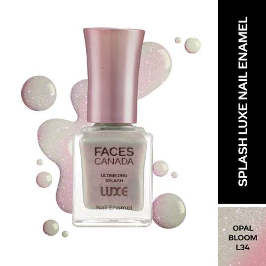 Faces Canada Ultime Pro Splash Luxe Nail Enamel Glossy Finish Quick Drying - Opal Bloom L34 (12 ml)