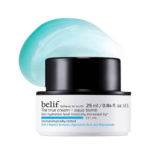 Belif The True Cream Aqua Bomb - Vegan Korean Moisturizer with Niacinamide, Hyaluronic Acid (25 ml)