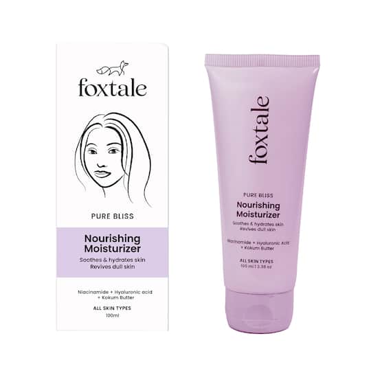 Foxtale Nourishing Moisturiser with Niacinamide & Vitamin E for 24hrs Hydrated Glowing Skin (100 ml)