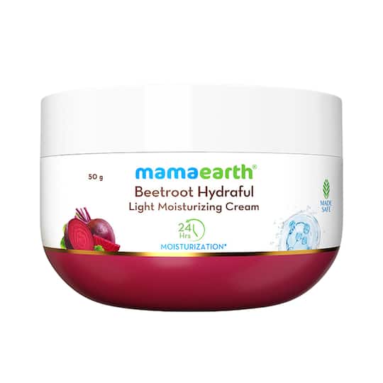 Mamaearth Beetroot Hydraful Light Moisturizing Cream with Beetroot & Hyaluronic Acid for Pink Glow (50 g)
