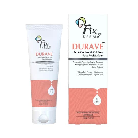 Fixderma Durave Acne Control & Oil Free Moisturizer for Face with Glycolic Acid Moisturiser (50 g)