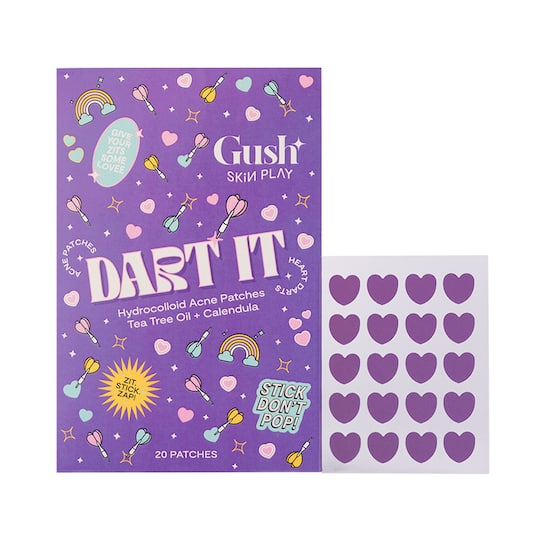 Gush Beauty Dart It Hydrocolloid Pimple Patches for Healing Acne, Zits and Blemishes - Purple heart