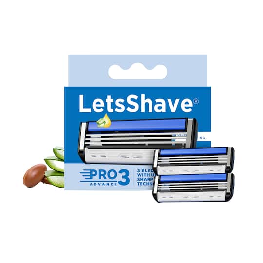 LetsShave Pro 3 Cartridges with Hollow Guard Bar for Men (2 pcs)