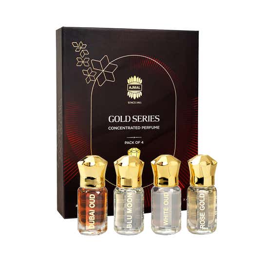 AJMAL Gold Series Concentrated Perfume Unisex Gift Set (4 pcs)