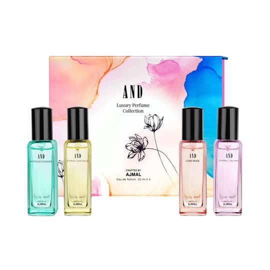AND Eau De Parfum Gift Set for Women Long-Lasting Fragrance Luxury Perfume Collection (4 pcs)