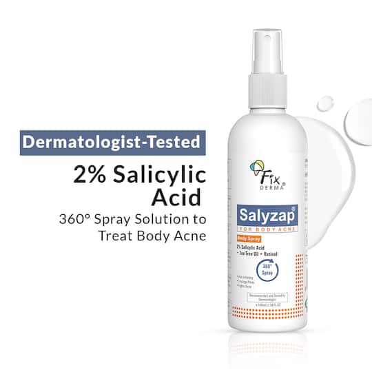 Fixderma Salyzap 2% Salicylic Acid Body Acne Spray (100ml)