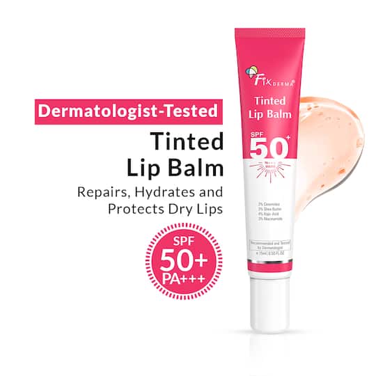 Fixderma 4% Kojic Acid Tinted Lip Balm with 2% Ceramide, 3% Shea Butter, 3% Niacinamide (15ml)