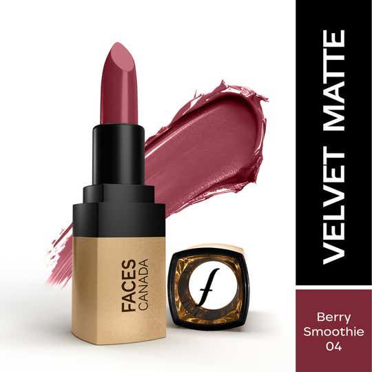 Faces Canada Comfy Matte Velvet Touch Lipstick - Berry Smoothie 04 (4.2 g)