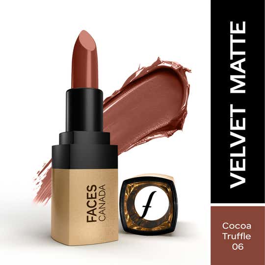 Faces Canada Comfy Matte Velvet Touch Lipstick - Cocoa Truffle 06 (4.2 g)