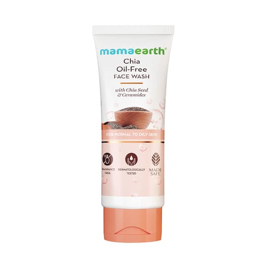Mamaearth Chia Oil-Free Face Wash with Chia Seed & Ceramides for Normal to Oily Skin (100 ml)