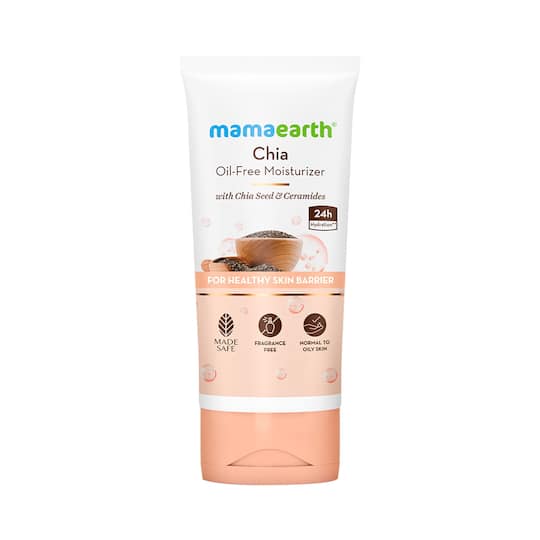Mamaearth Chia Oil-Free Moisturizer with Chia Seed & Ceramides for Healthy Skin Barrier (80 g)