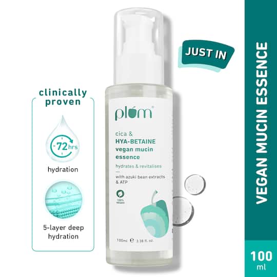 Plum Cica & Hya-Betaine Vegan Mucin Essence with Azuki Bean Extracts & ATP (100 ml)