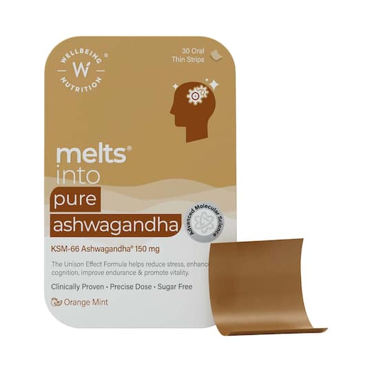 Wellbeing Nutrition Melts Into Pure Ashwagandha (30 Strips)