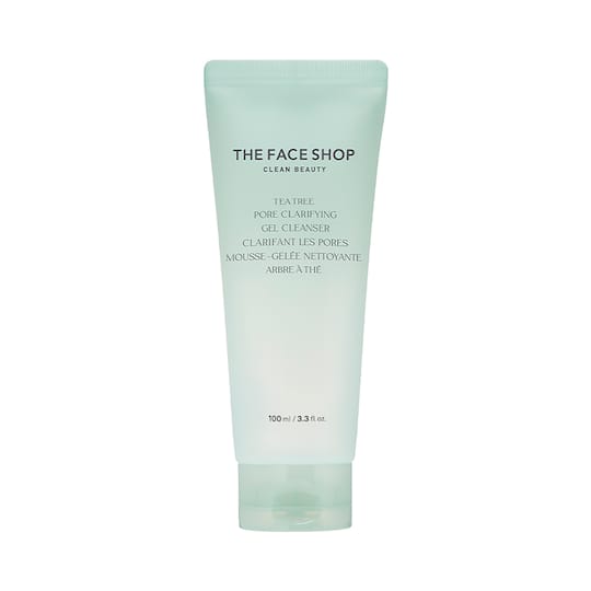 The Face Shop Tea Tree Pore Clarifying Gel Cleanser-Korean Face Wash with Hyaluronic Acid (100 ml)