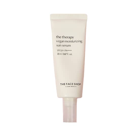 The Face Shop Vegan Sunscreen Serum SPF 50+ PA++++ : Korean Mini Sun Serum with Niacinamide (20 ml)