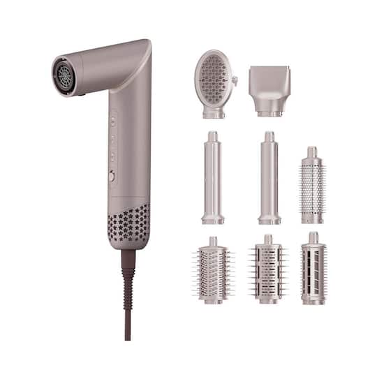 Winston Flexy 8-In-1 Professional Hot Air Styler & Hair Dryer Brush - Pink