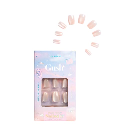 Gush Beauty Nailed It Reusable Luxury Press On Nails with Application Kit - Creme Cat Eye