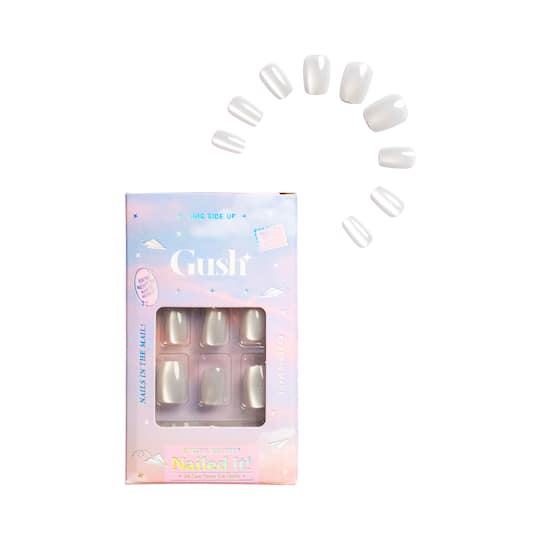 Gush Beauty Nailed It Reusable Luxury Press On Nails with Application Kit - Ice Crystal