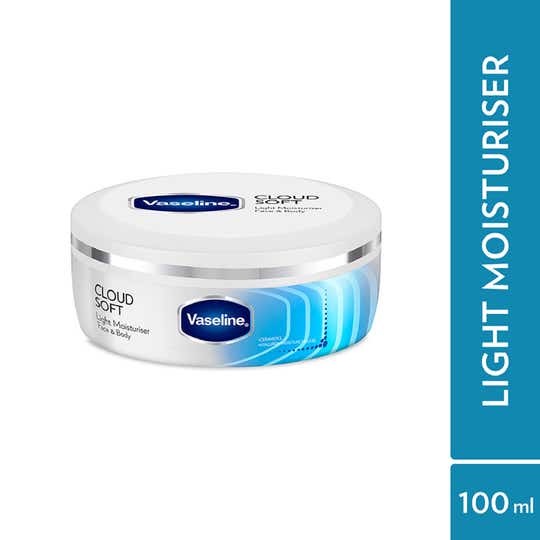 Vaseline Cloud Soft Light Moisturiser 100 Hours Non-Sticky Hydration Ceramides and Hyaluron (100 ml)