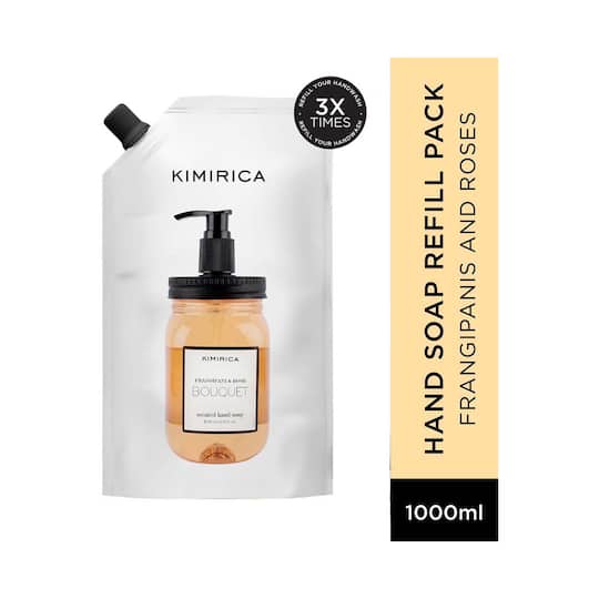 Kimirica Bouquet Frangipani & Rose Hand Wash Refill Pack (1000 ml)
