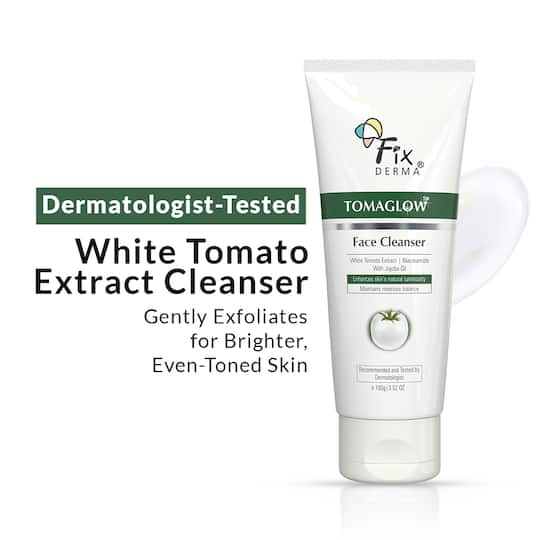 Fixderma Tomaglow Face Cleanser White Tomato Extract Tan Removal |Skin Brightening Face Wash (100g)