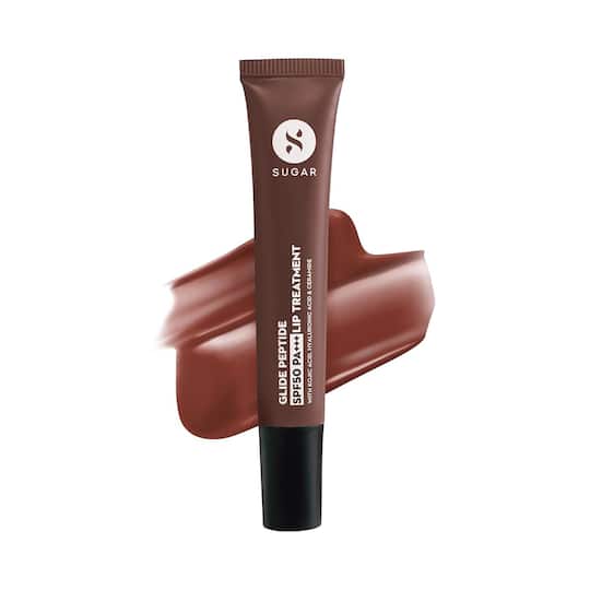 SUGAR Cosmetics Glide Peptide SPF50 Pa+++ Lip Treatment - 04 Mocha Melt (10 ml)