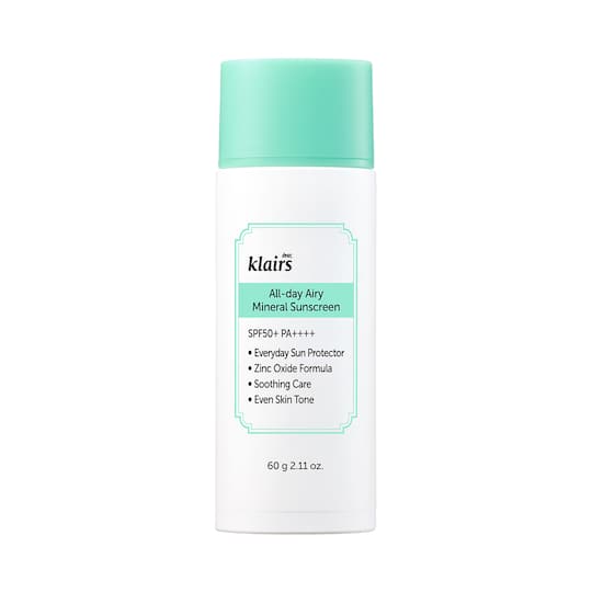 Klairs All-Day Airy Mineral Sunscreen SPF50+ PA++++ (60 g)