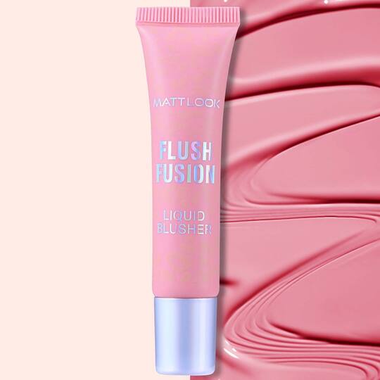 Matt Look Flush Fusion Liquid Blusher - Marshmallow Pink-01 (15 ml)