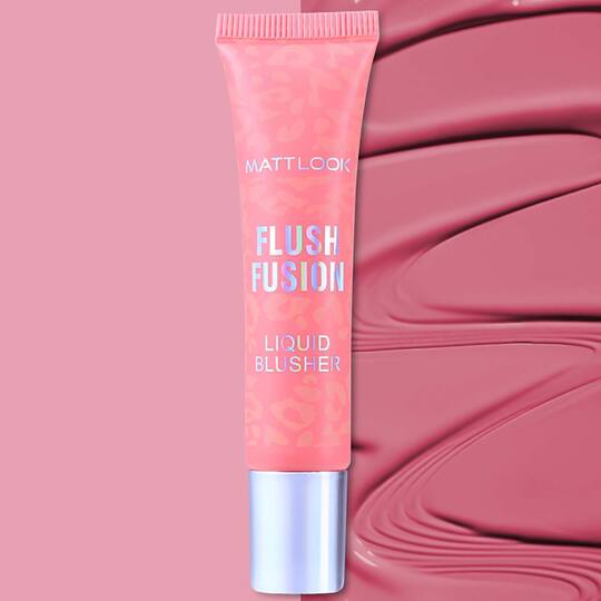 Matt Look Flush Fusion Liquid Blusher - Rosy Charm-05 (15 ml)