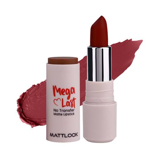 Matt Look Mega Last No Transfer Matte Lipstick - Maroon Me-07 (3.8 g)