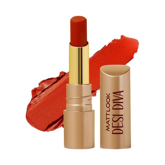 Matt Look Desi Diva Hd Matte Lipstick - Red Obsession-04 (3.8 g)