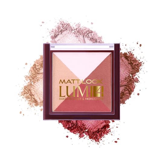 Matt Look Lumi 4 Glow Baked Blusher & Highlighter - Cherry Pop-06 (7.5 g)