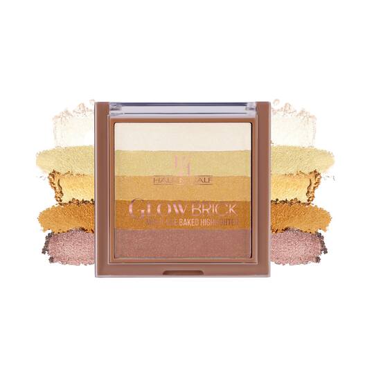 Half N Half Glow Brick Multi-Use Baked Highlighter - Luminous Gold 05 (7.5 g)