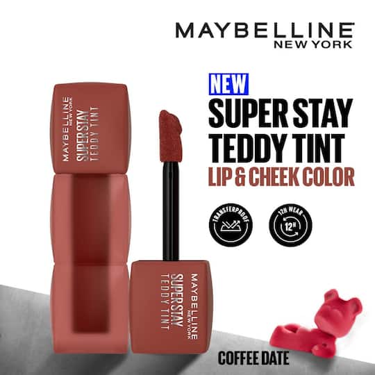 Maybelline New York Superstay Teddy Tint Lip and Cheek Color - Coffee Date (5 ml)