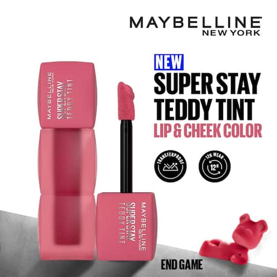 Maybelline New York Superstay Teddy Tint Lip and Cheek Color - End Game (5 ml)