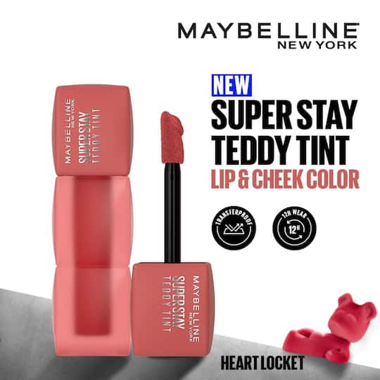Maybelline New York Superstay Teddy Tint Lip and Cheek Color - Heart Locket (5 ml)