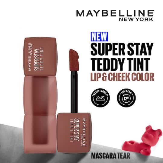 Maybelline New York Superstay Teddy Tint Lip and Cheek Color - Mascara Tear (5 ml)