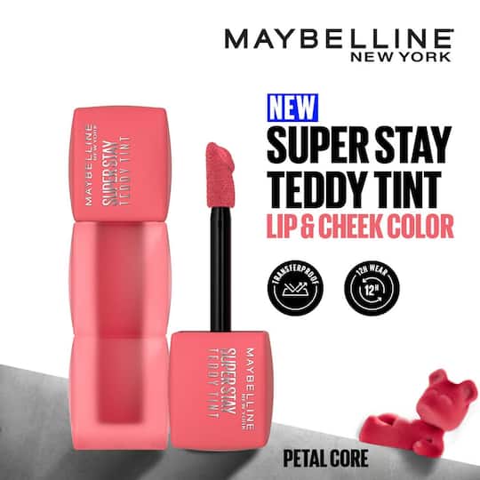 Maybelline New York Superstay Teddy Tint Lip and Cheek Color - Petal Core (5 ml)